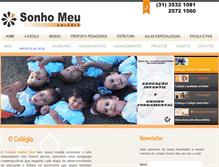 Tablet Screenshot of colegiosonhomeu.com.br